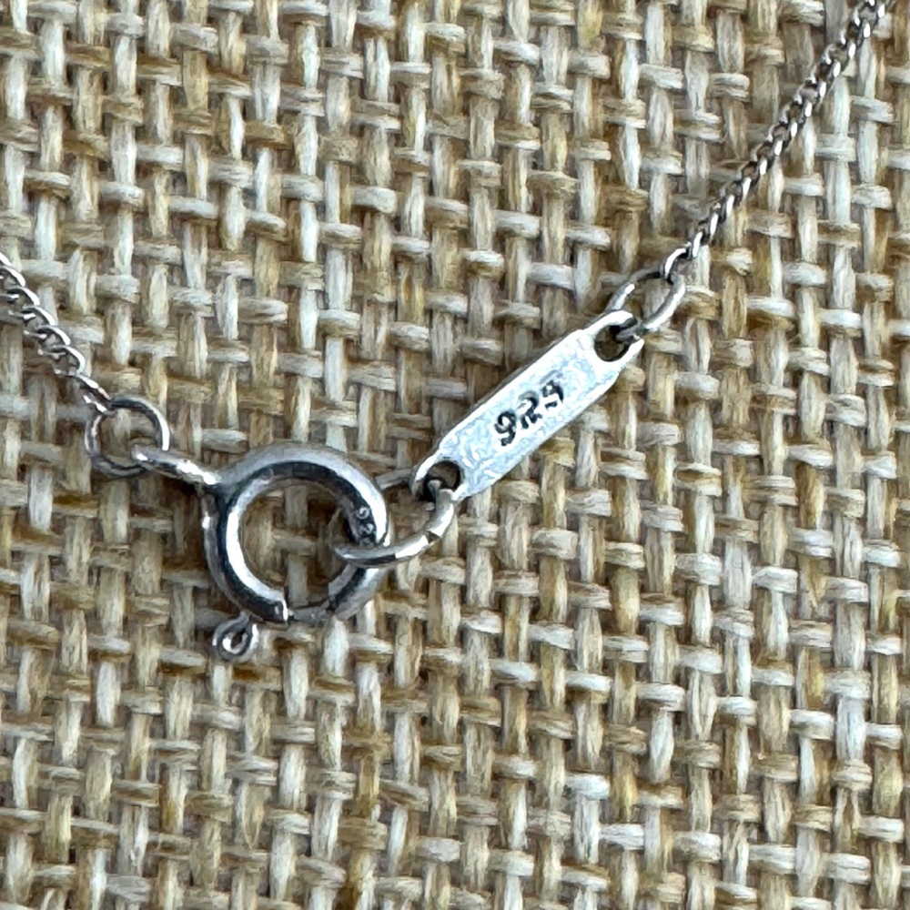 TIFFANY & CO. Sterling Silver 925 Ribbon Bow Necklace 18” - Picture 5 of 8